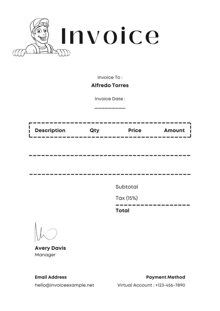 Handyman Invoice Template 02