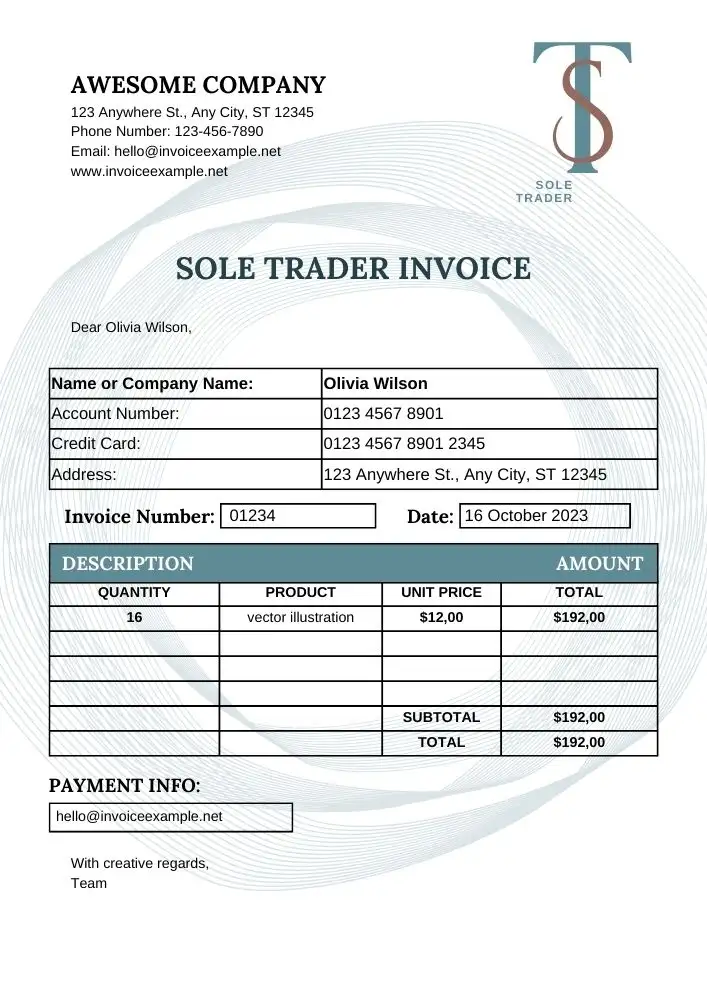 sole trader invoice template 04