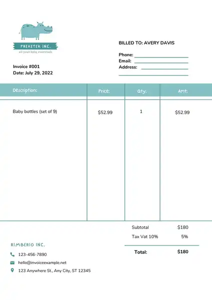 Free Professional Invoice Template
