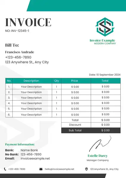 Professional Looking Invoice Template