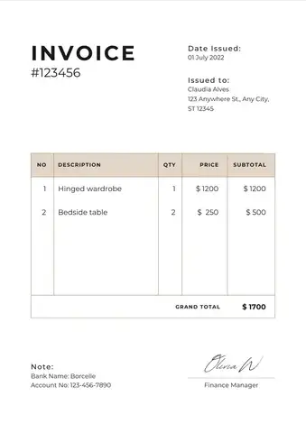 Dummy Invoice Template 04