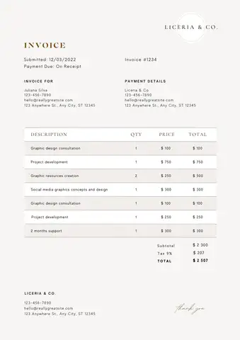 Free Consultant Invoice Template Excel 01