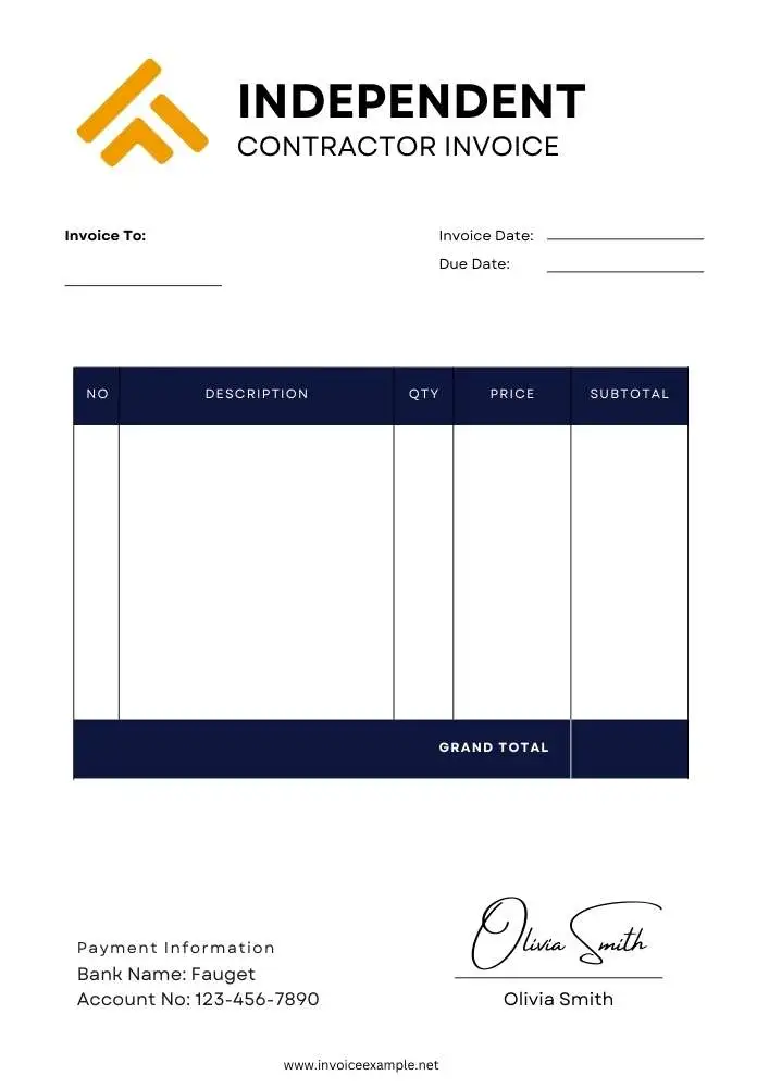 Free Independent Contractor Invoice Template Word and Excel 01
