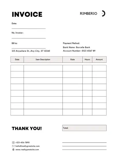 Hourly invoice template excel free 02