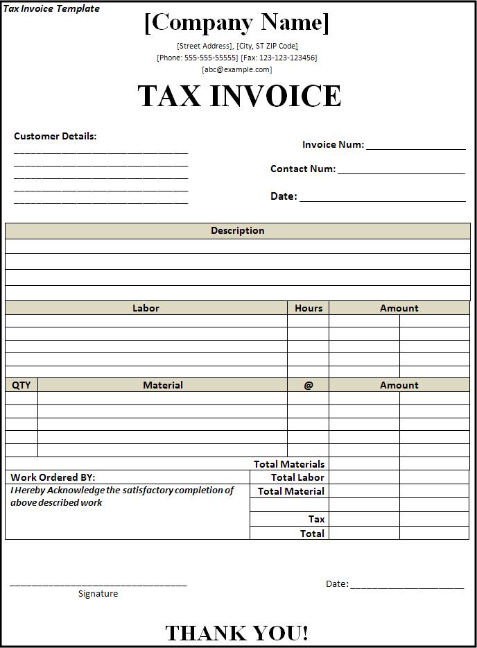 invoice template with abn issuing tax invoices australian taxation 