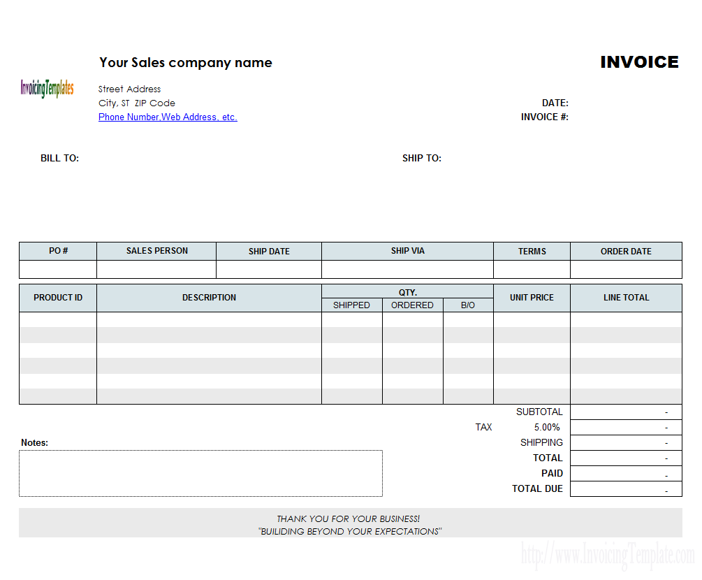 australian invoice templates