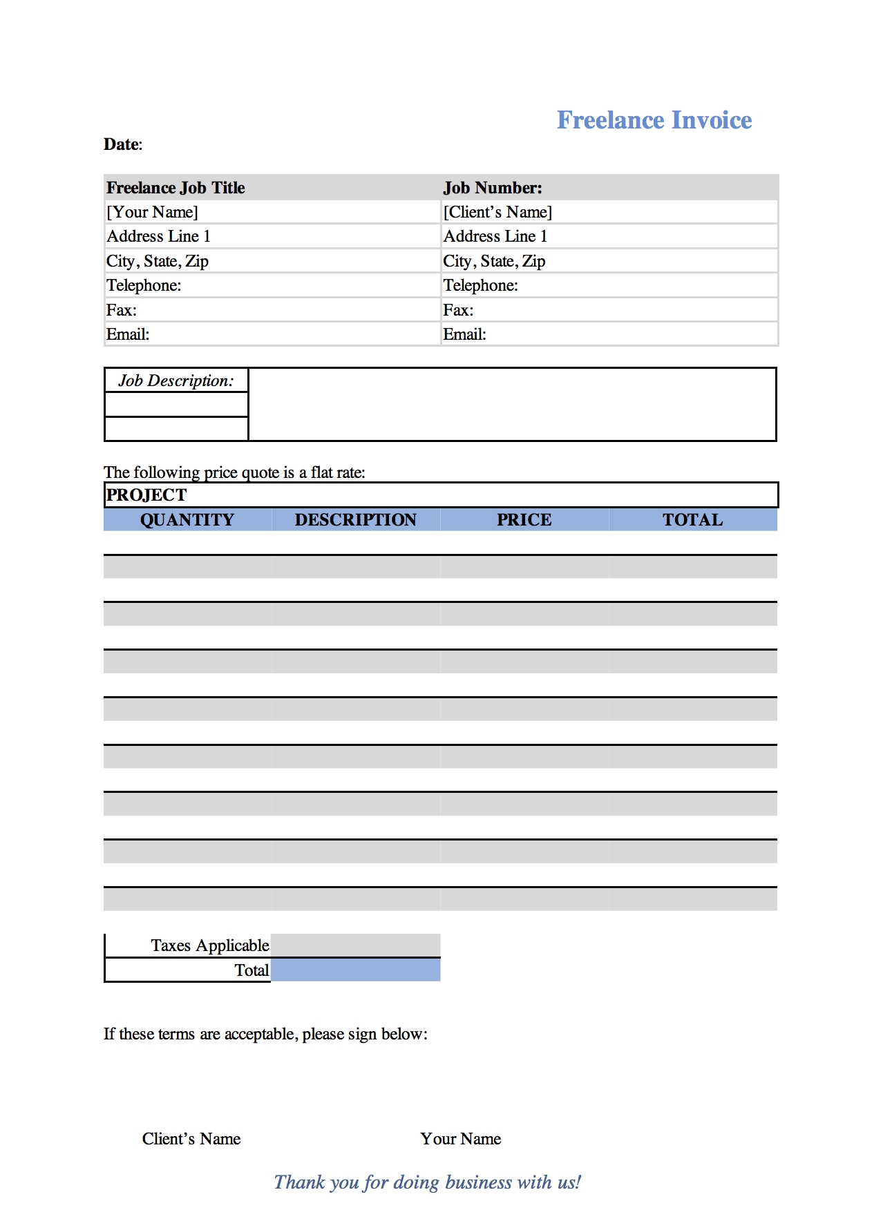 Aynax Invoice | printable invoice template