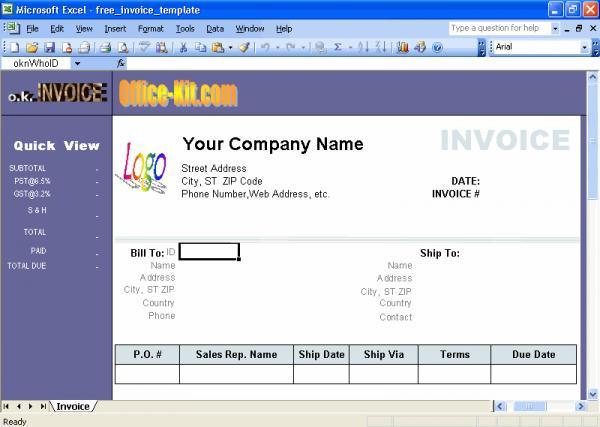Download the Free Invoice Template for Excel Excel Invoice Manager