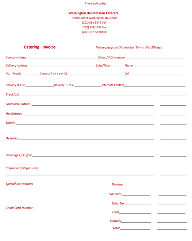 5 Best Catering Invoice Templates for Decorative Business