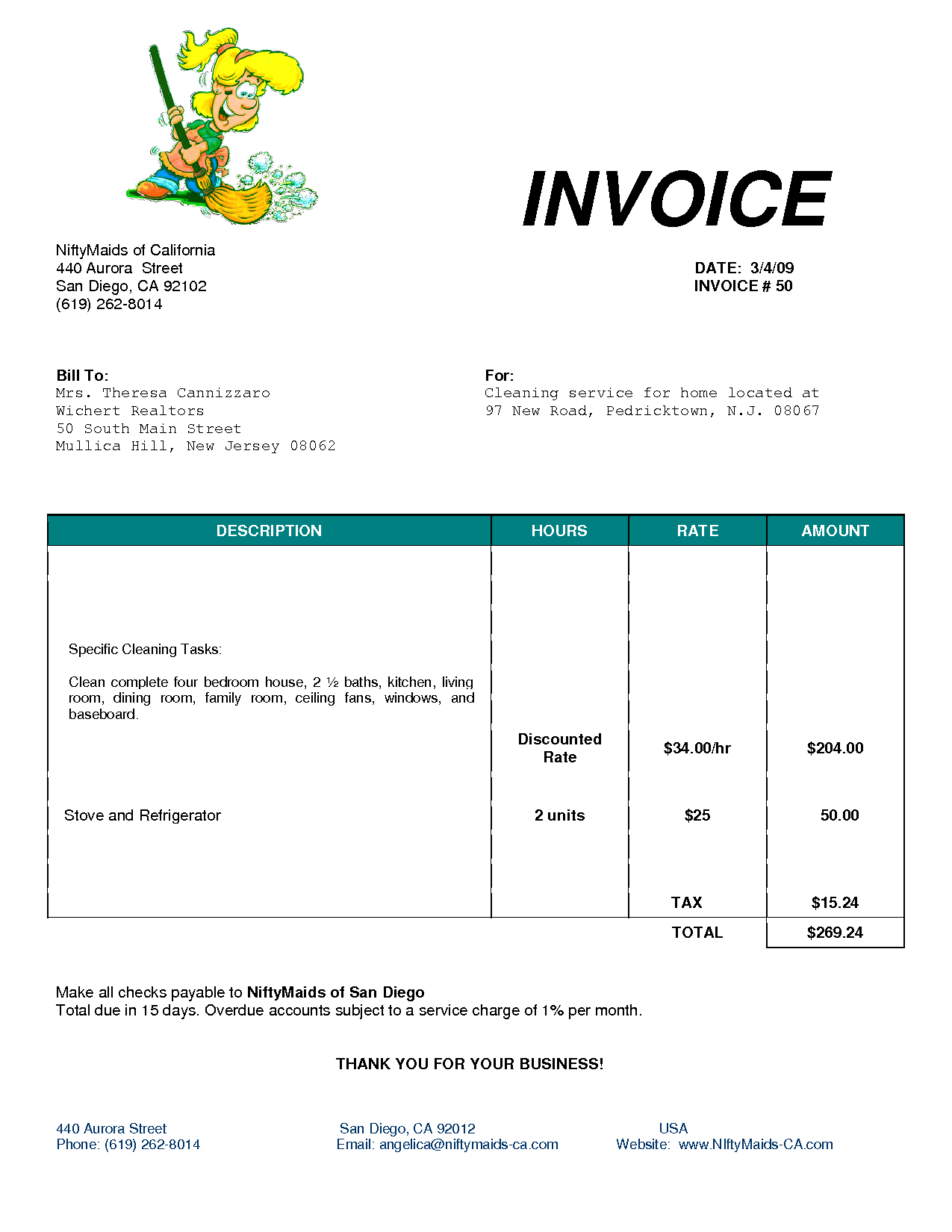 Perfect Cleaning Invoice Template UK invoice example