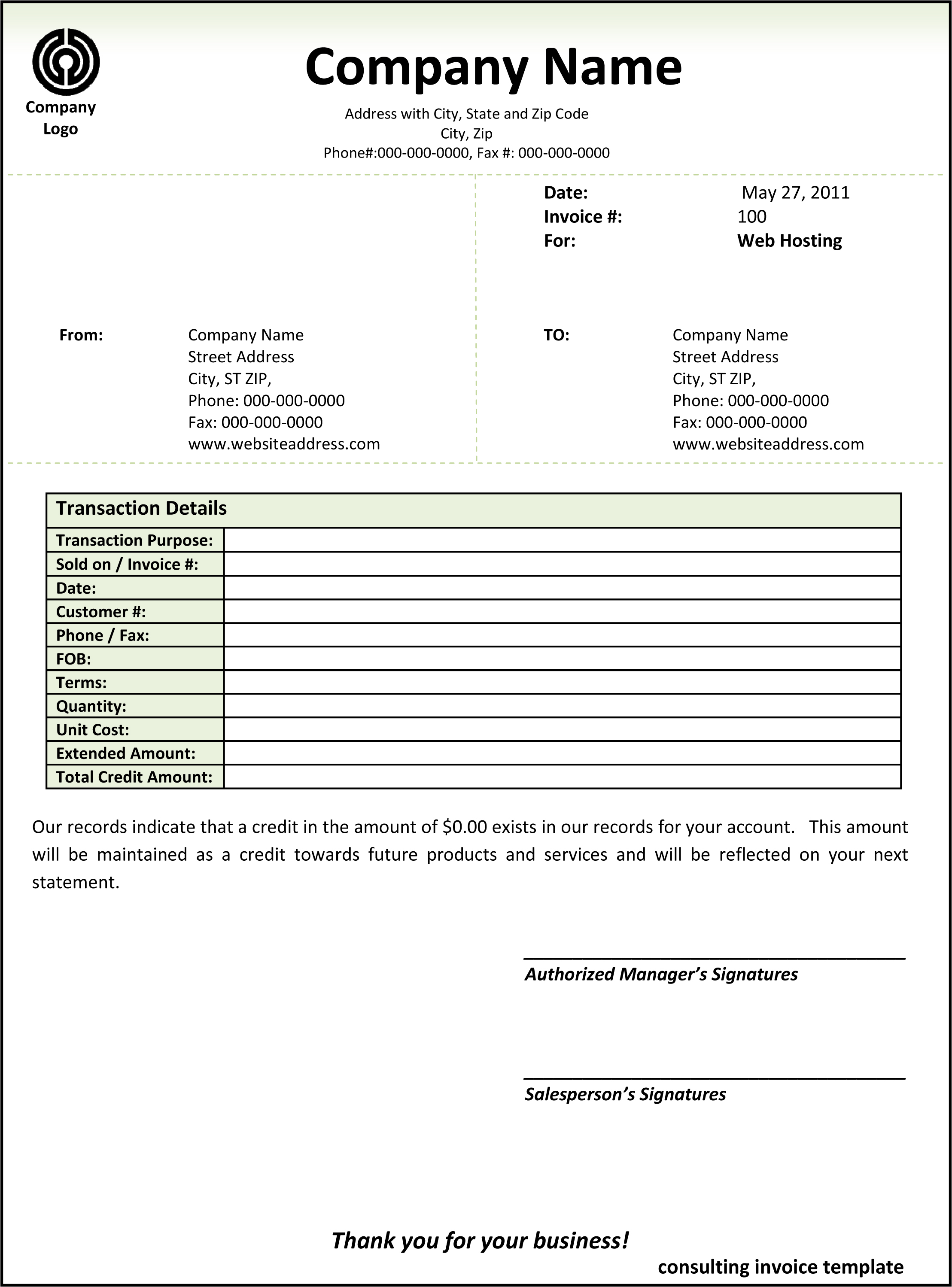 consulting invoice template in word