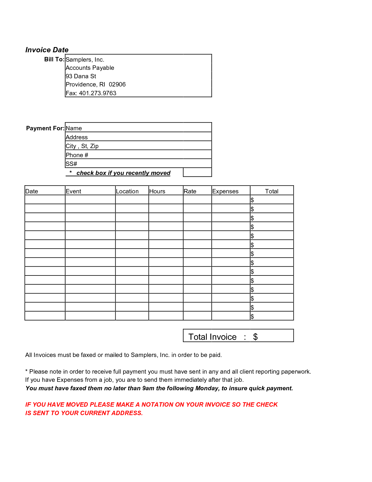 Independent Contractor Invoice Template Free Letter Template 