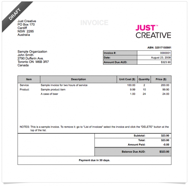 Invoice Template Gallery