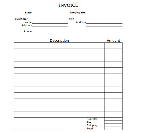Editable Invoice Template / Template / Hsbcu