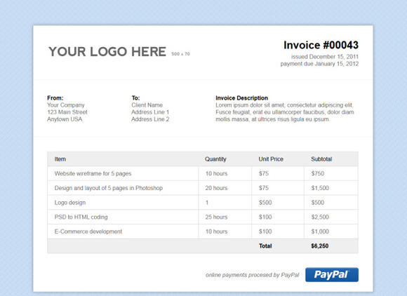 invoice template for html invoice 2 httpstampliahtml email 