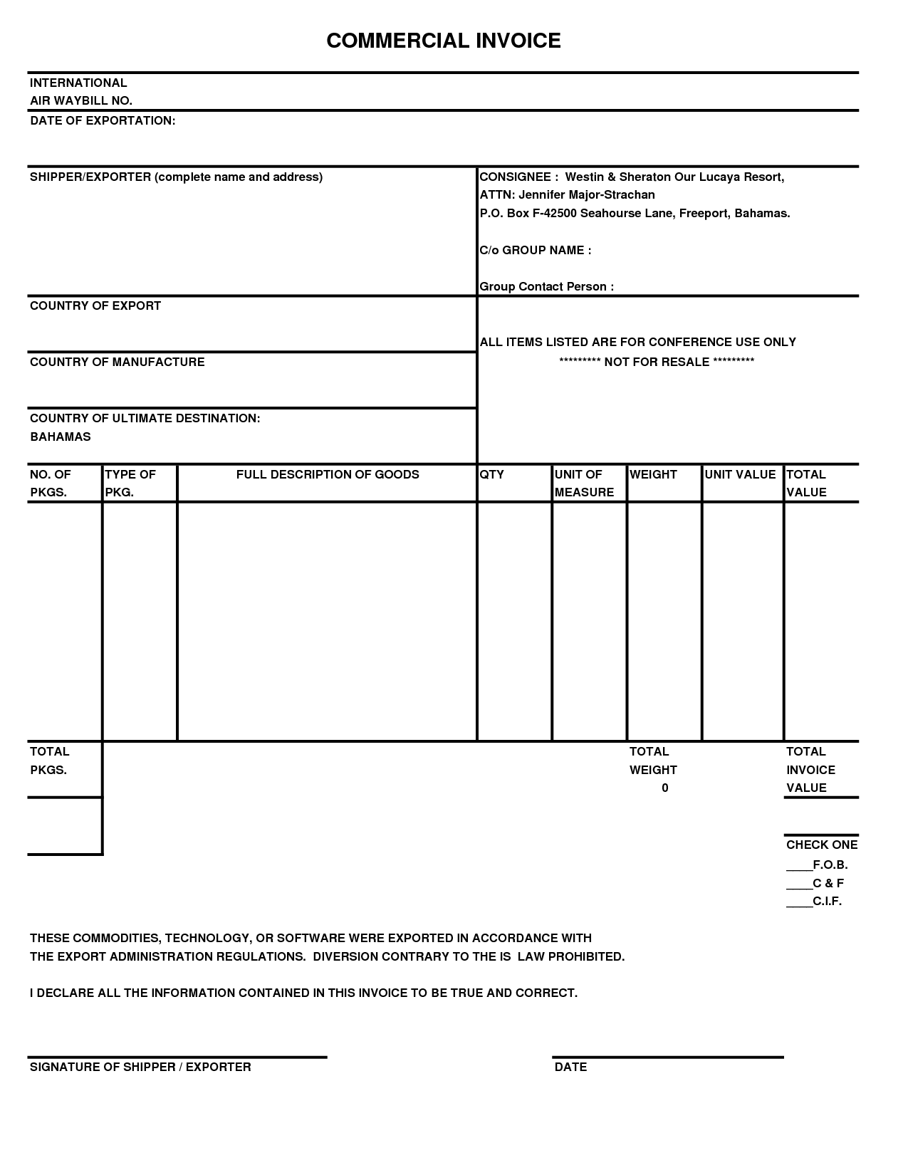 Doc.#600716: Comercial Invoice Template – 11 Commercial Invoice 