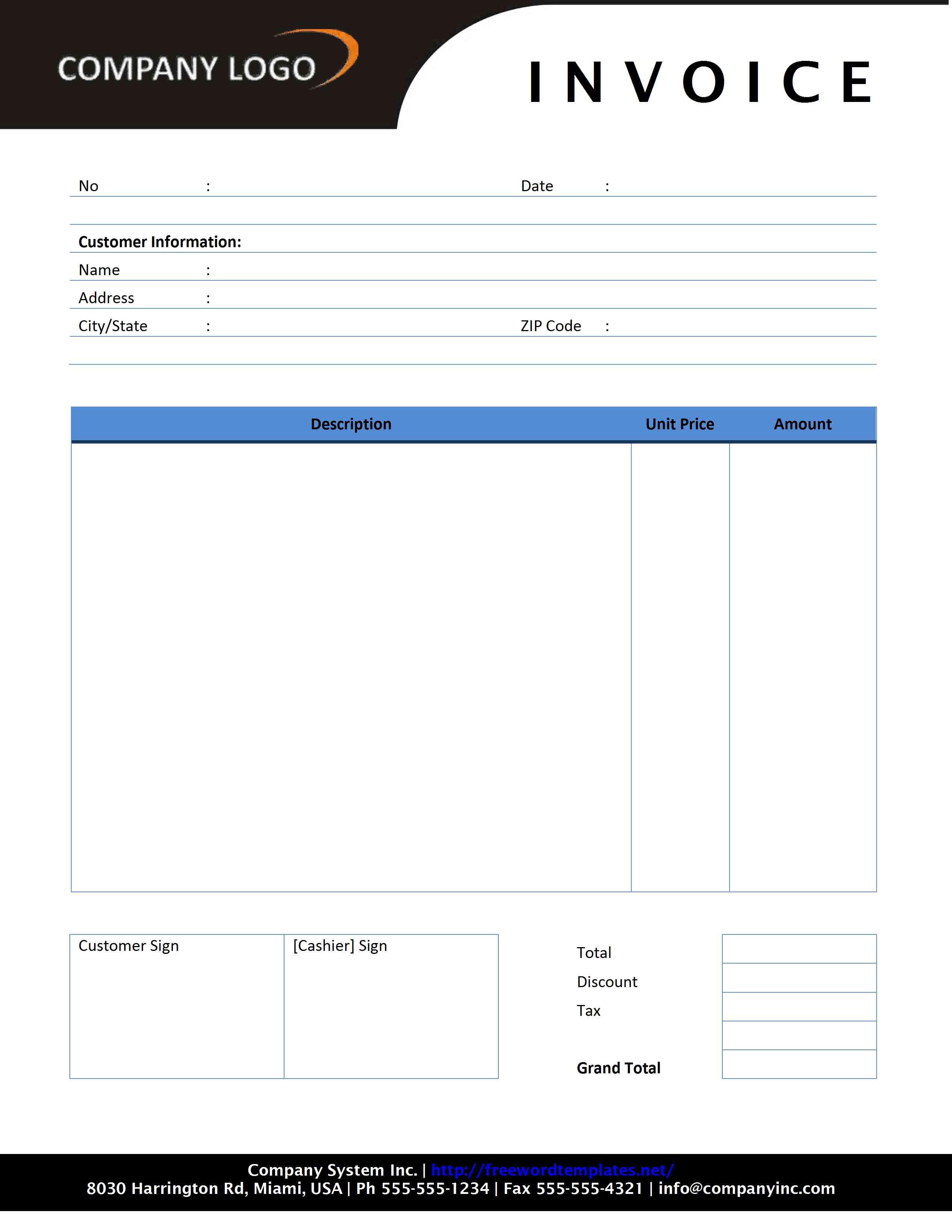 European Invoice Template