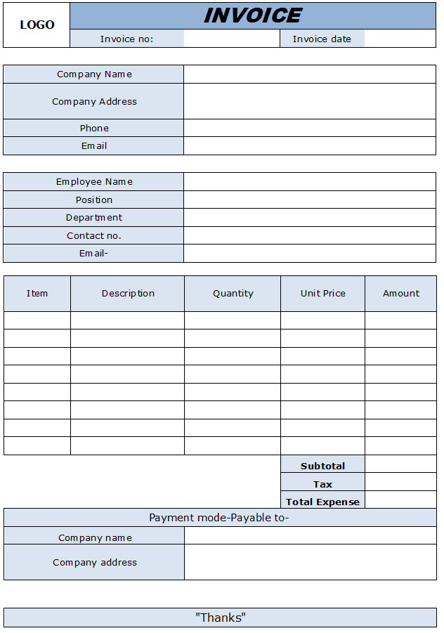 1000+ images about Excel Invoice Template on Pinterest 