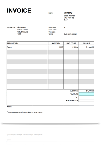 Invoice Template Uk Doc