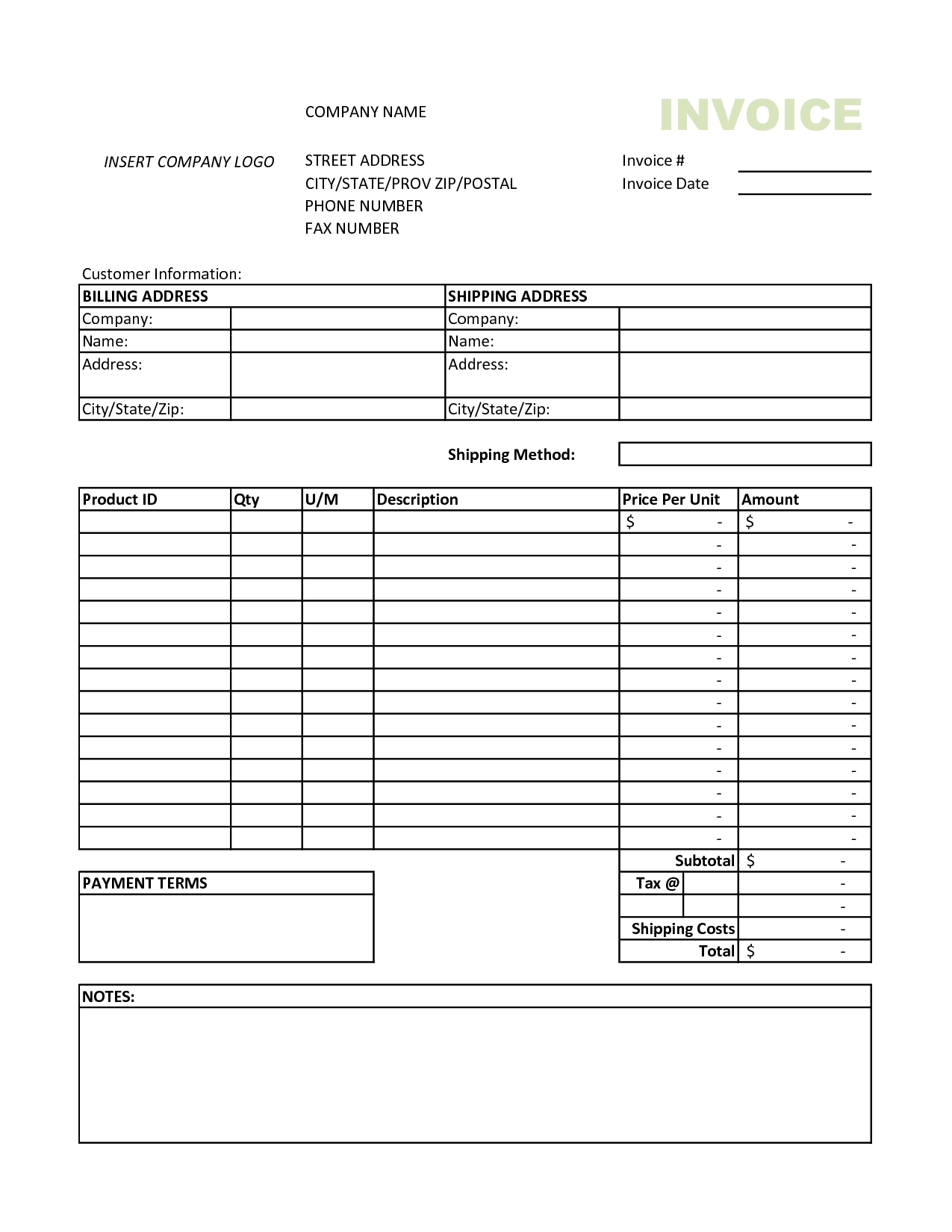 Free Invoice For Mac