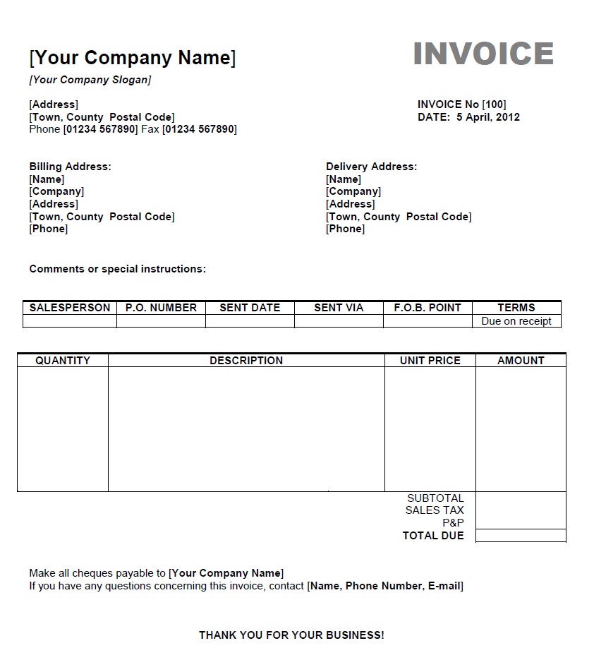 invoice template excel mac invoice template free fill in form forms to blank pdf and print oLfiuU