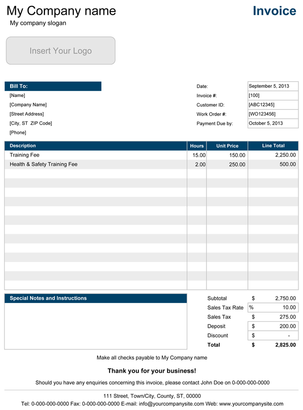 invoice templates for mac Template