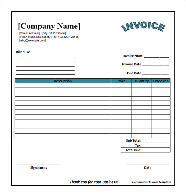 Free Invoice Template using Excel Download today Create, print 
