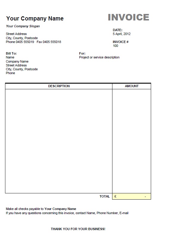 Features of a Good Invoice Template for Mac