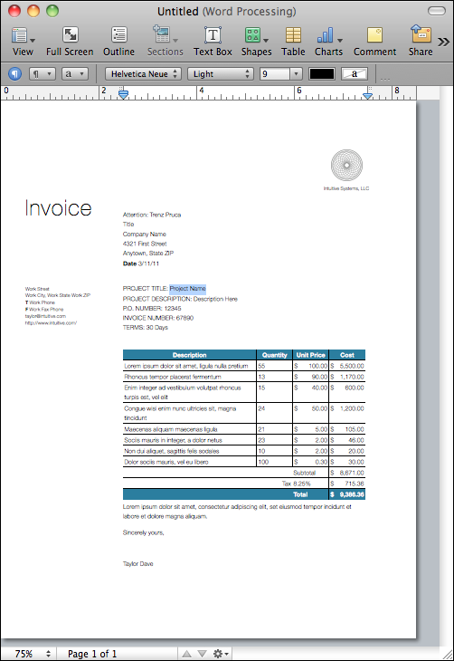 Excel Invoice Template Mac. invoice templates | microsoft and open 