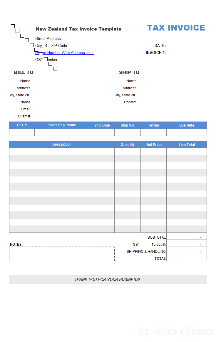 Free Excel Invoice Templates Smartsheet Tax Template Nz Comme / Hsbcu