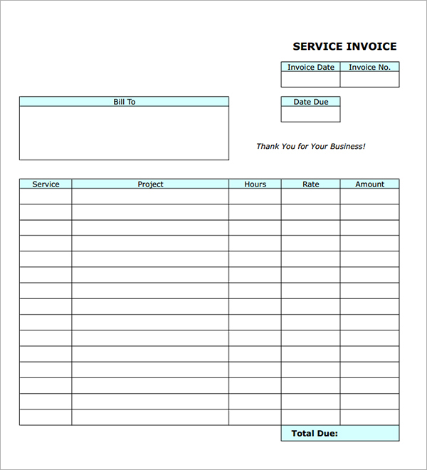 Free Printable Invoice Fill Online, Printable, Fillable, Blank 