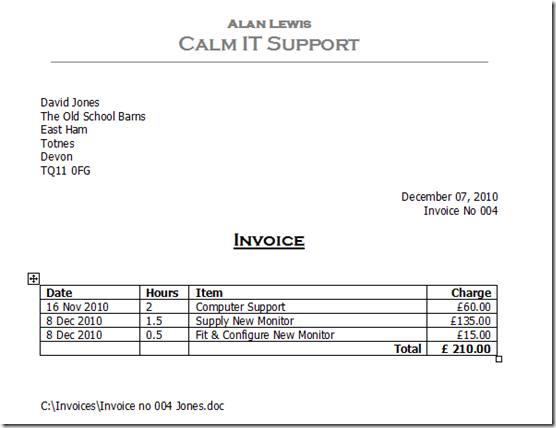 Sequentially Numbered Invoice Template for MS Word Sequentially Numbered Invoice Template for MS Word