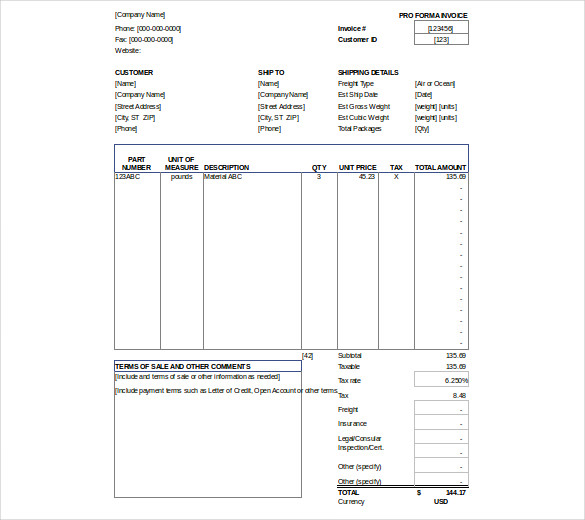 Excel Invoice Template – 22+ Free Excel Documents Download | Free 