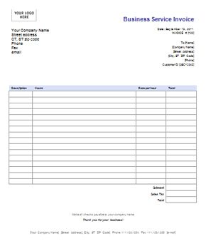 Free Itemized Bill Template | need a business invoice template 