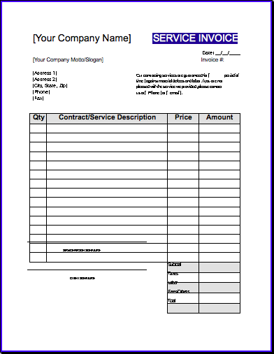 Free Contractor Invoice Template | Excel | PDF | Word (.doc)