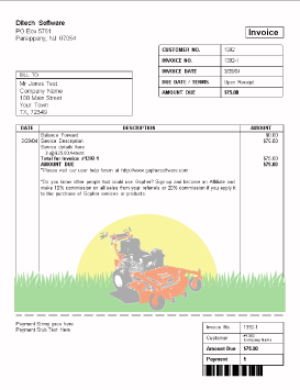 landscaping invoice template.