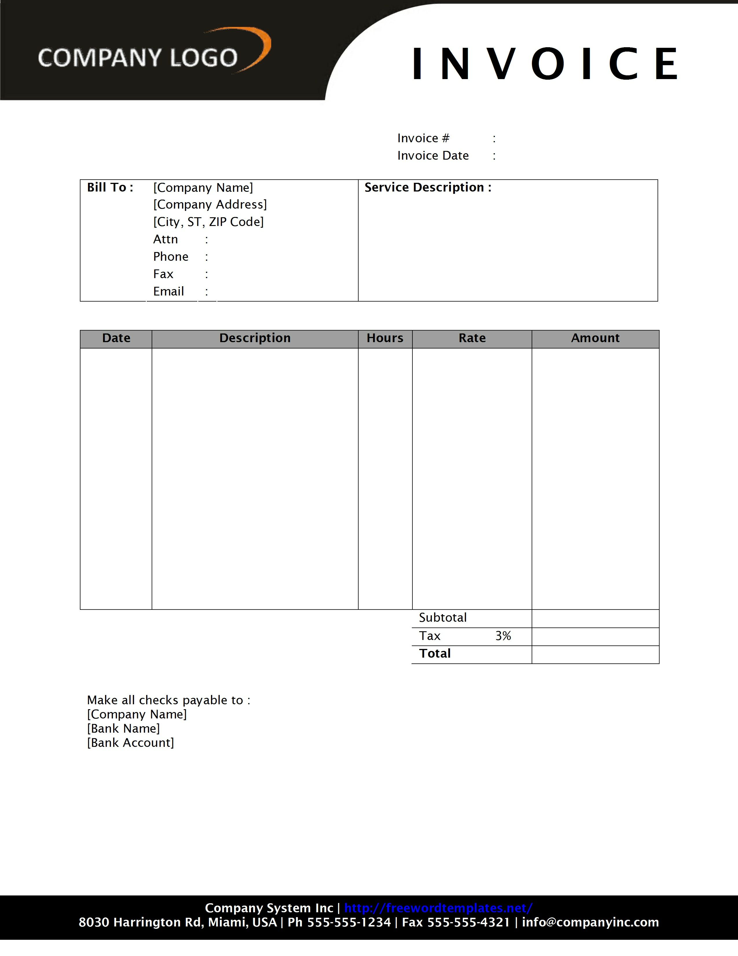 How To Create An Invoice Template In Word Beijingmaz