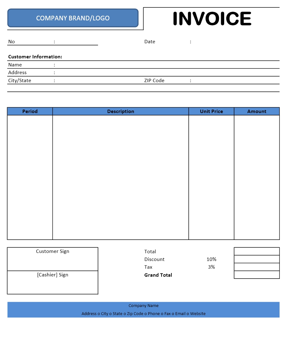Simple Invoice Template for LibreOffice Marc Carson Web Design 