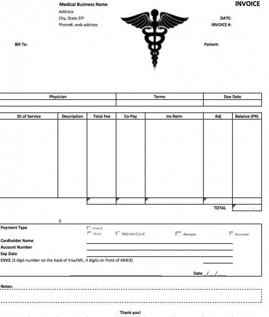 Medical Invoice Template Word The Perfect Way to Organize and