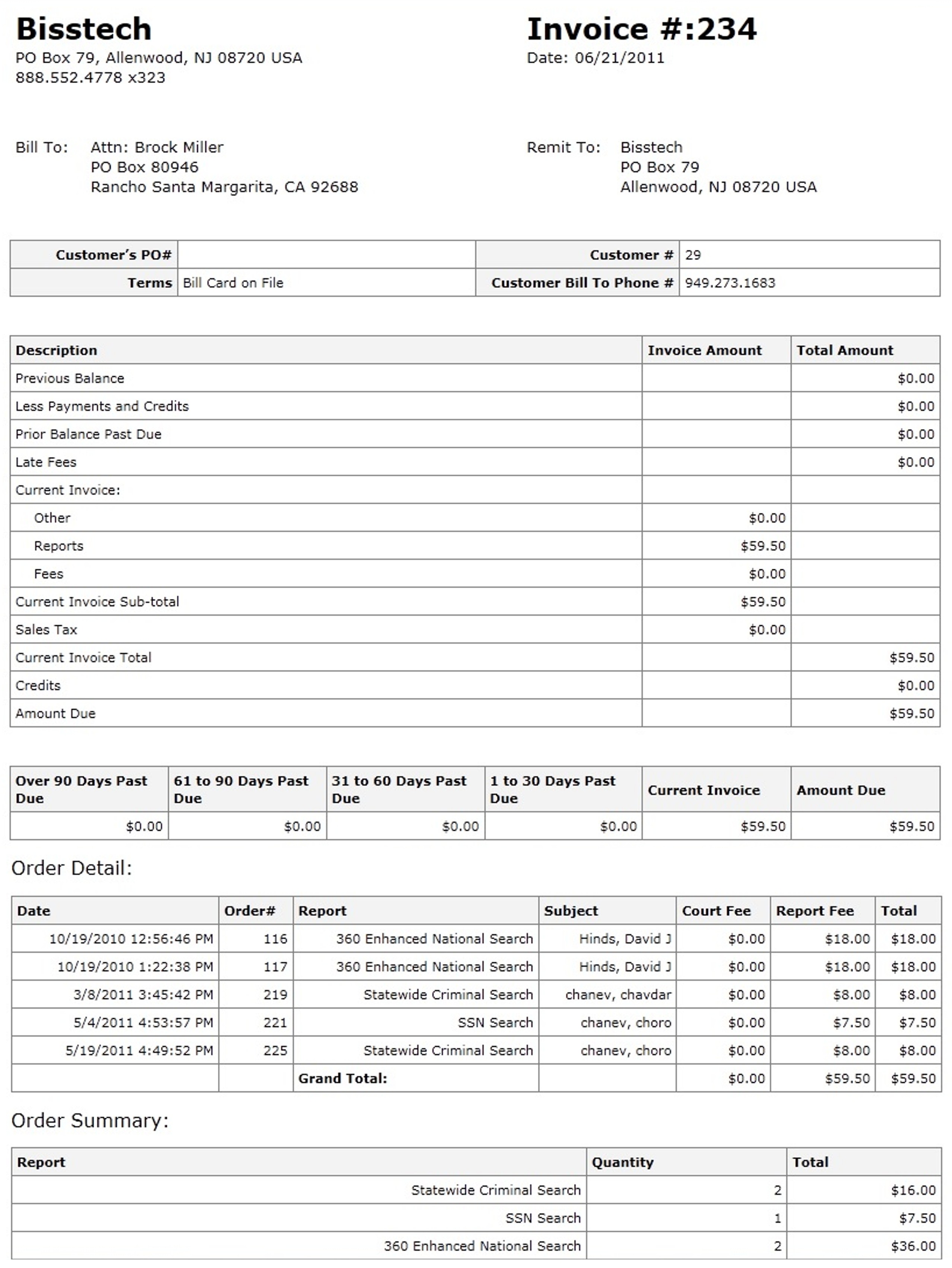 Service Invoice Template Monthly Example Blank Green Gradient 