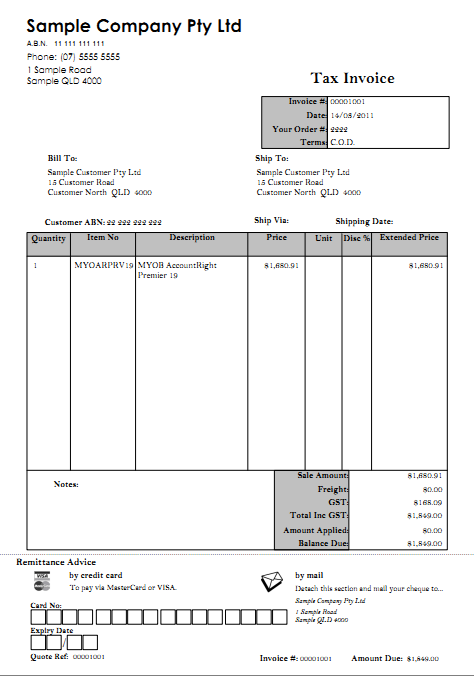 Just Inv ugly invoice MYOB Community Just Inv ugly invoice MYOB Community