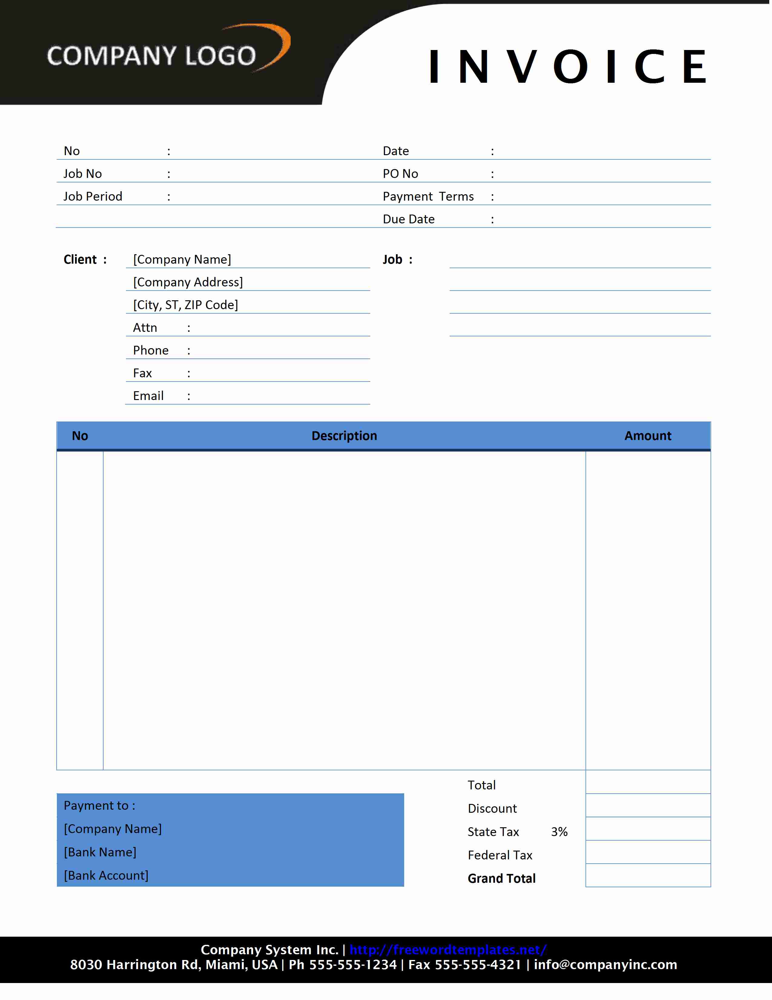 free invoice template in word