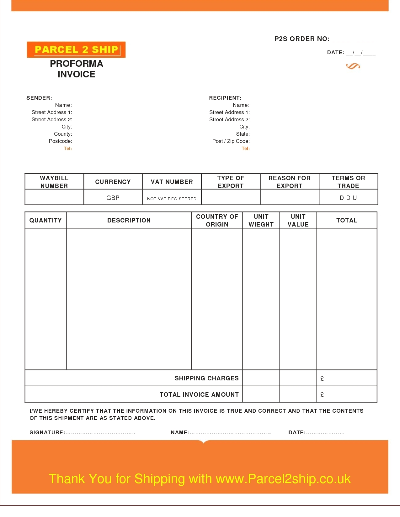 Proforma Invoice Template Uk Invoice Example