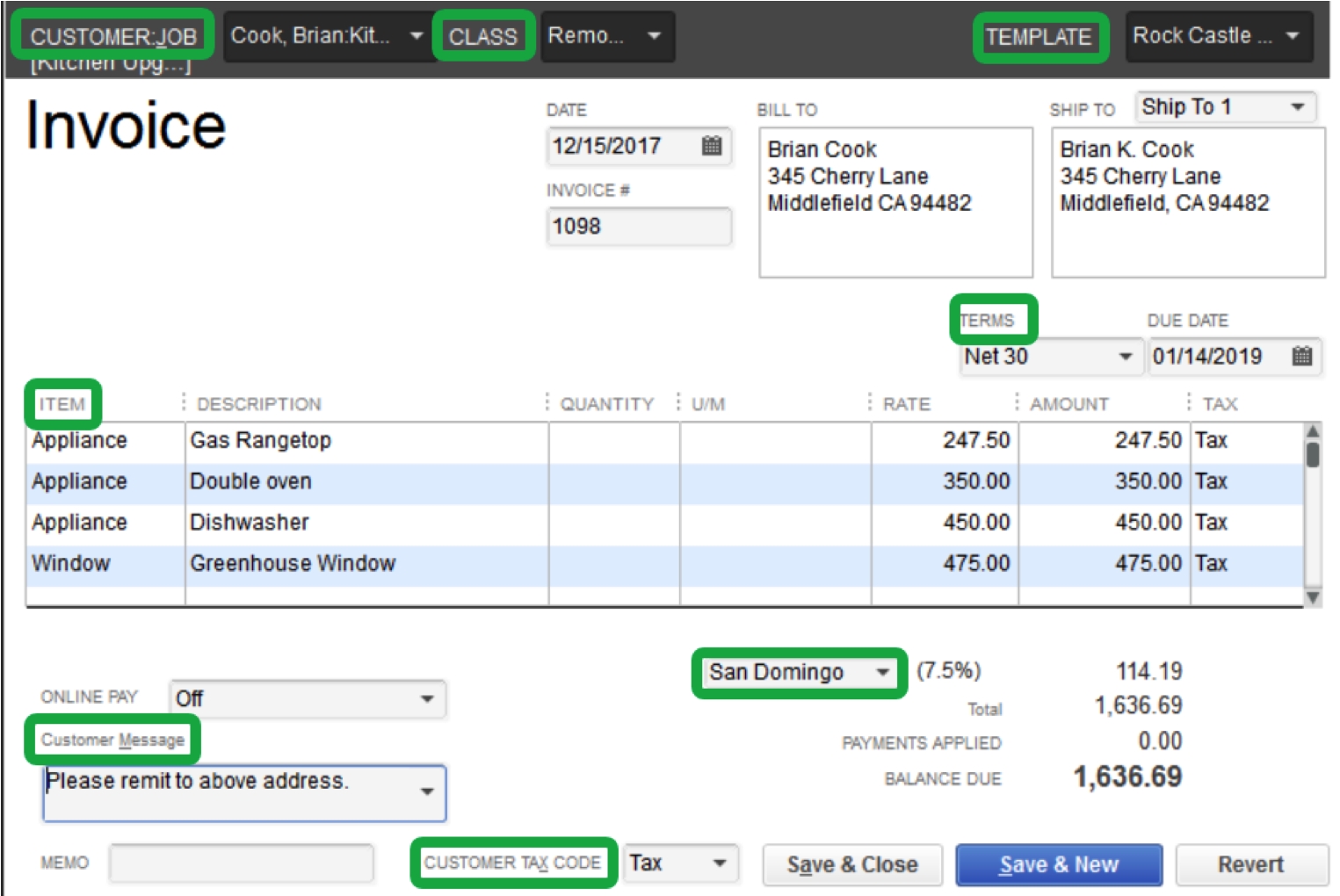 Quickbooks Invoice Template Excel Invoice Template 2017