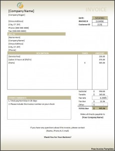 Rent Invoice Template Invoice Template 2017
