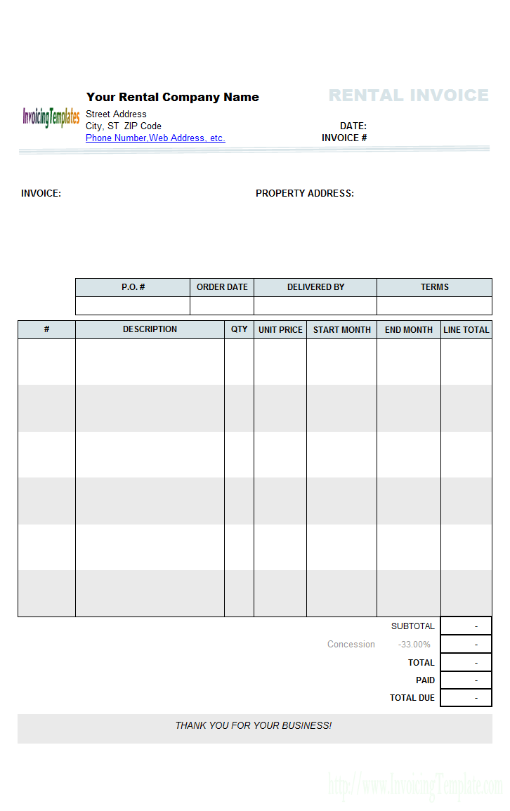 South African Invoice Template