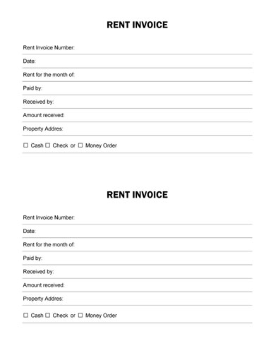 Rental Invoice Template | free to do list