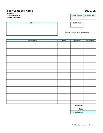 Simple Invoice Template Pdf Print ⋆ Invoice Template