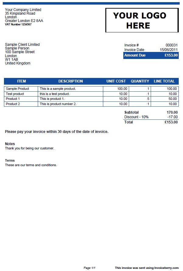 Free Invoice Templates | Online Invoices Free Invoice Templates | Online Invoices