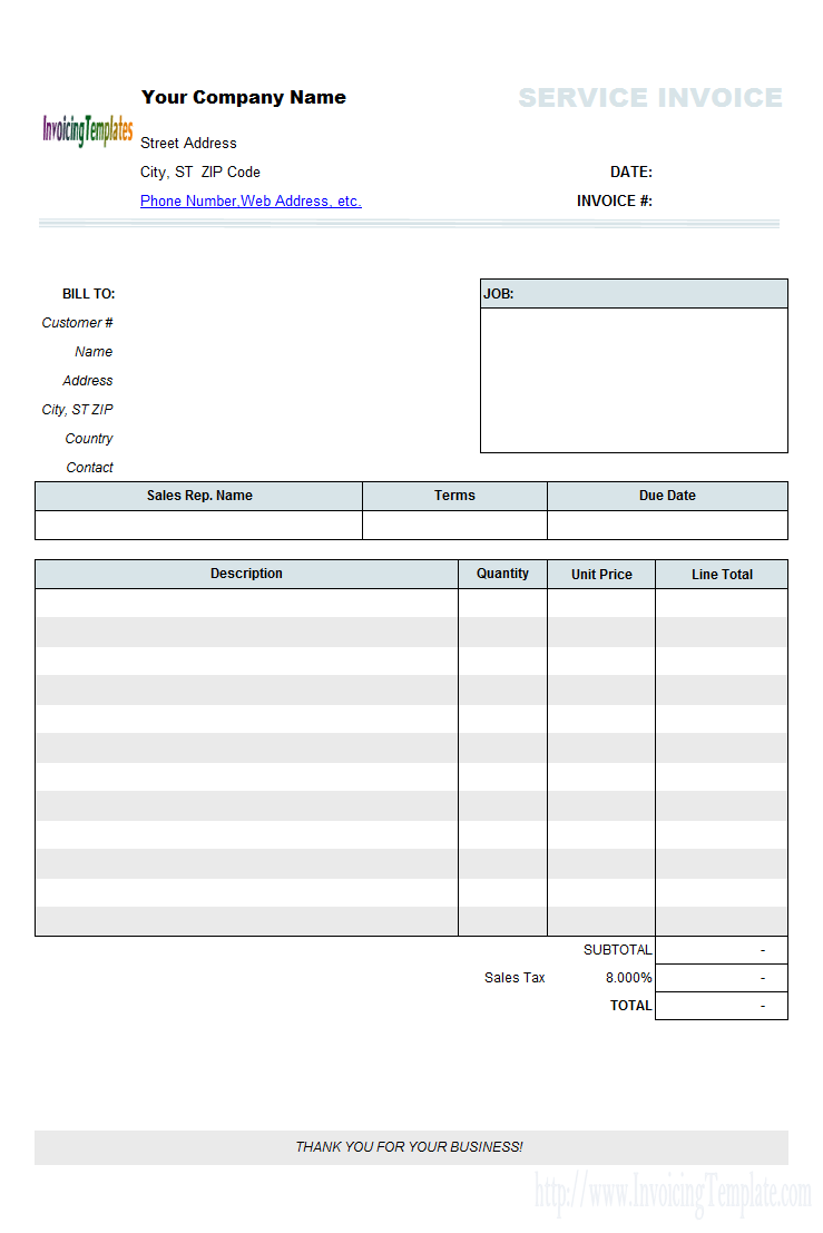 Contractor Invoice Template 6 Printable Invoices Subcontractor 650 